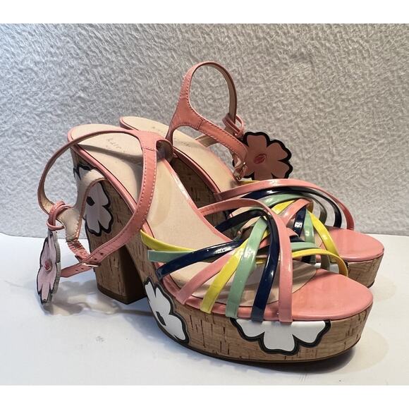 Kate Spade New York Sandals Size 9 Gerry Platform Y2K Shoes Floral Multicolor - Picture 4 of 16